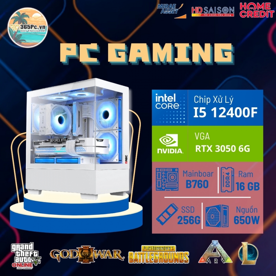 PC GAMING i5 12400F | Ram 16G| SSD 256G | VGA RTX 3050 6G