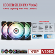 Quạt Tản Nhiệt, Combo Fan case + Hub VSP LED RGB V306C x3 Led RGB 16 Triệu Màu, 366 Hiệu Ứng  New