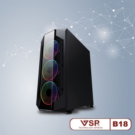 Thùng Pc Case VSPTECH Gaming B18 Mặt Hông Trong Suốt (No Fan)