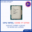 Chip Xử Lý CPU Intel Core i7 12700 (3.6GHz turbo up to 4.9Ghz, 12 nhân 20 luồng, 25MB Cache, 65W) - Tray