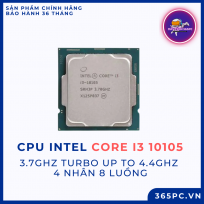 Chip Xử Lý CPU Intel Core I3 10105 (3.7GHz Turbo Up To 4.4Ghz, 4 Nhân 8 Luồng, 6MB Cache, 65W) - Tray