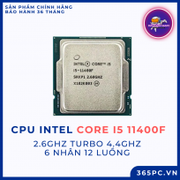 Chip Xử Lý CPU Intel Core i5 11400F (2.6GHz turbo up to 4.4Ghz, 6 nhân 12 luồng, 12MB Cache, 65W) - Tray