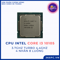 Chip Xử Lý CPU Intel Core i3 10105 (3.7GHz turbo up to 4.4Ghz, 4 nhân 8 luồng, 6MB Cache, 65W) - Tray