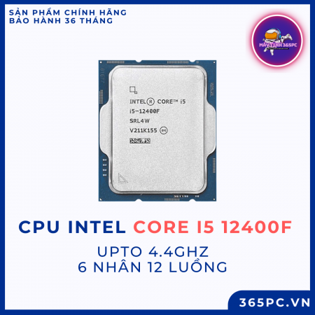 Chip xử Lý CPU Intel Core i5 12400F (Upto 4.4Ghz, 6 nhân 12 luồng, 18MB Cache, 65W) - Tray