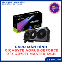 Card màn hình GIGABYTE AORUS GeForce RTX 4070Ti MASTER 12GB (GV-N407TAORUS M-12GD)