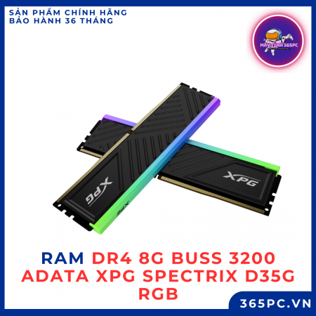 RAM DR4 8G BUSS 3200 ADATA XPG SPECTRIX D35G RGB ( 1X8GB) BLACK NEW