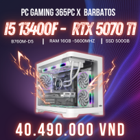 PC GAMING 365 x BARBATOS x INSPIRE i5 13400F | RAM 16GB | SSD 500GB | RTX 5070 TI 16GB 