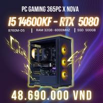PC GAMING 365 x Nova x Inno3D  i5 14600KF | RAM 32GB | SSD 500GB | RTX 5080 16GB