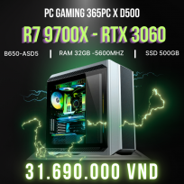PC GAMING 365 x D500 x VENTUS Ryzen 7 7800X3D | RAM 32GB | SSD 500GB | 3060 12GB