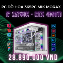 PC ĐỒ HỌA 365 i7 12700K | RTX 4060Ti 16GB | RAM 32GB | SSD 500GB