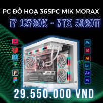 PC ĐỒ HỌA 365 i7 12700K | RTX 5060Ti 16GB | RAM 32GB | SSD 500GB