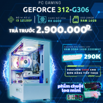 PC GAMING CHƠI GAME H610 | I3 12100F | Ram 16GB | RX 6600 | SSD 256GB