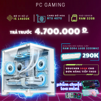 PC ĐỒ HỌA i5 14600K RTX 4070 12GB | RAM 32GB | SSD 500GB
