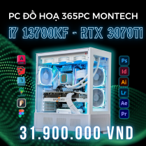 PC ĐỒ HOẠ 365 i7 13700KF | RTX 3070Ti | RAM 32GB | SSD 500GB 