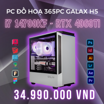 PC ĐỒ HỌA 365 i7 14700KF |  RTX 4060Ti 16GB | RAM 32GB | SSD 1TB 