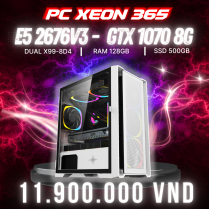 PC XEON 365 DUAL X99 | RAM 128GB | GTX1070 8GB | SSD 500GB