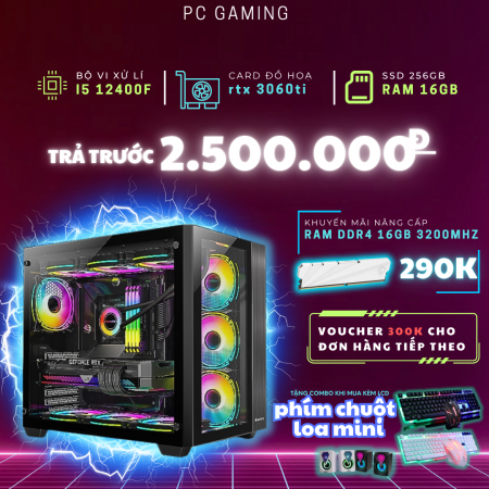 PC GAMING i5 12400F RTX 3060Ti | RAM 16GB | SSD 256GB