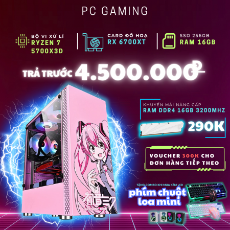 PC Gaming Ryzen 7 5700X3D RX 6700XT | RAM 16GB | SSD 256GB 