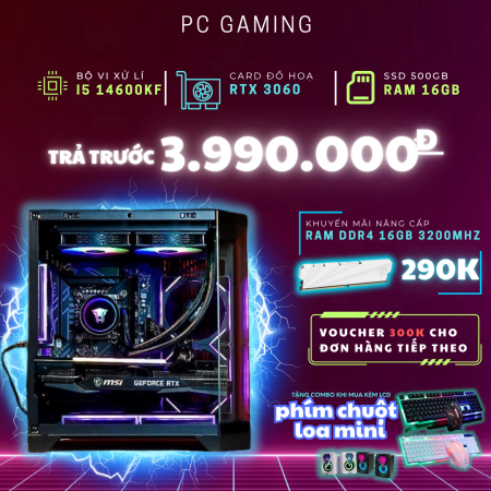 PC GAMING I5 14600KF RTX 3060 | RAM 16GB | SSD 500GB