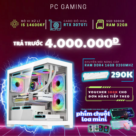 PC GAMING i5 14600KF RTX 3070Ti | RAM 32GB | SSD 500GB