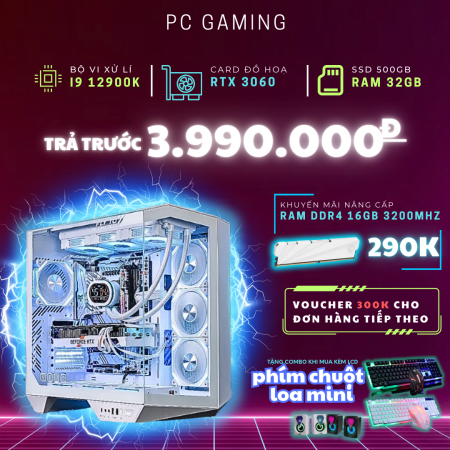 PC ĐỒ HỌA i9 12900K RTX 3060 | RAM 32GB | SSD 500GB 