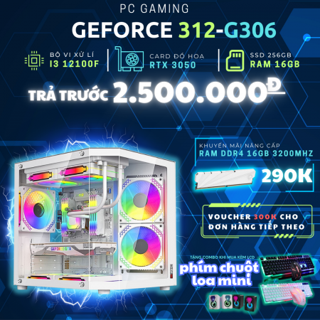 PC GAMING  CHƠI GAME  H610 | I3 12100F | RAM 16GB | RTX 3050 | SSD 256GB