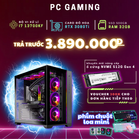 PC GAMING 365  i7 13700KF RTX 3080Ti | RAM 32GB | SSD 500GB