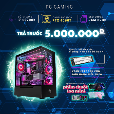 PC GAMING 365 x NYX  i7 12700K | RAM 32GB | SSD 500GB | RTX 4060TI 16GB 