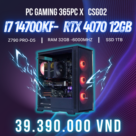 PC GAMING 365 x CSGO2 x ProArt i7 14700KF | RAM 32GB | SSD 1 TB | RTX 4070 12GB