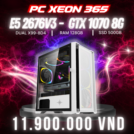 PC XEON 365 DUAL X99 | RAM 128GB | GTX1070 8GB | SSD 500GB