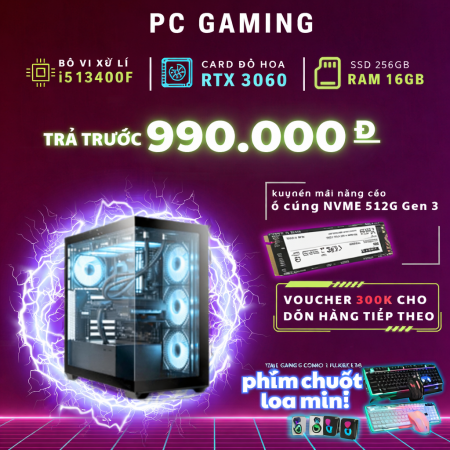PC GAMING 365 Intel i5-13400F RTX 3060 | RAM 16GB | SSD 256GB